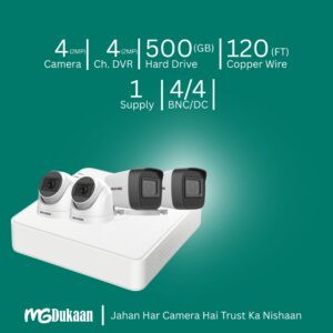 HikVision 4 Channel 2MP Camera Package