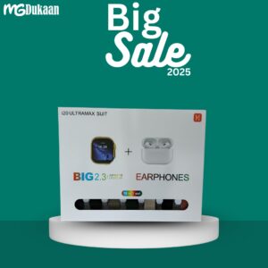 i20 Ultra Max Suit Smartwatch & Earbuds Combo – 10-in-1 Set with 7 Straps| Random