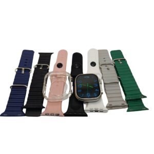 i20 Ultra Max Suit Smartwatch and Earbuds Combo – 10-in-1 Set with 7 Straps | Ultimate Tech Bundle